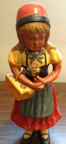hand painted made in German 14" tall ceramic girl (1 of 1)