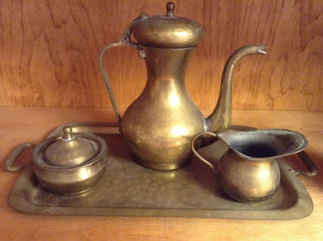 3 piece Turkish brass tea set (1 of 1)