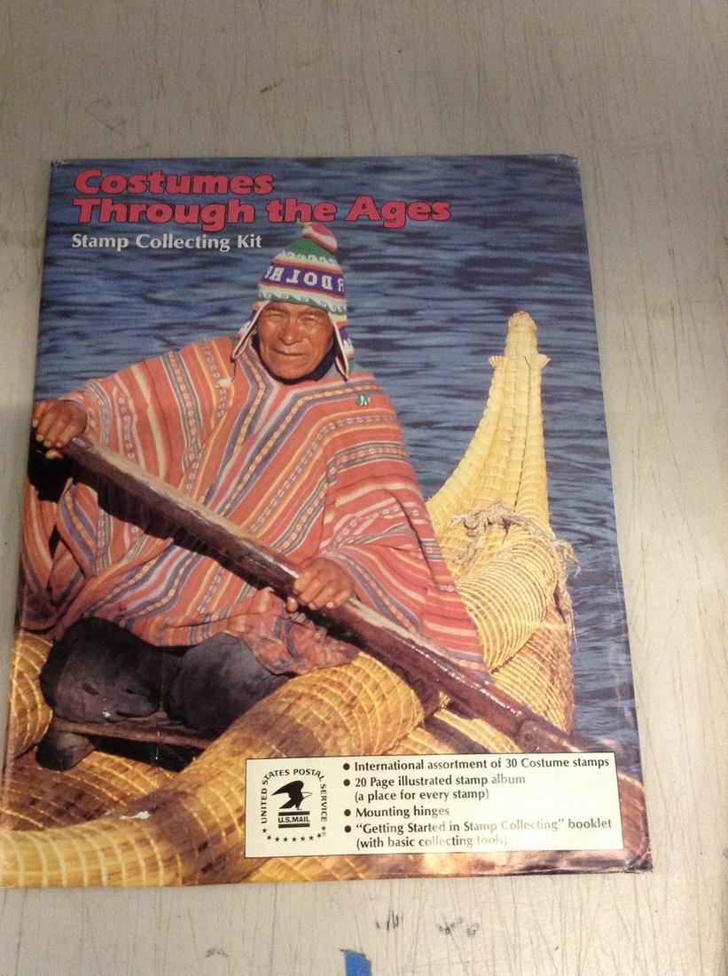 costumes through the ages stamp collecting kit sealed (1 of 1)