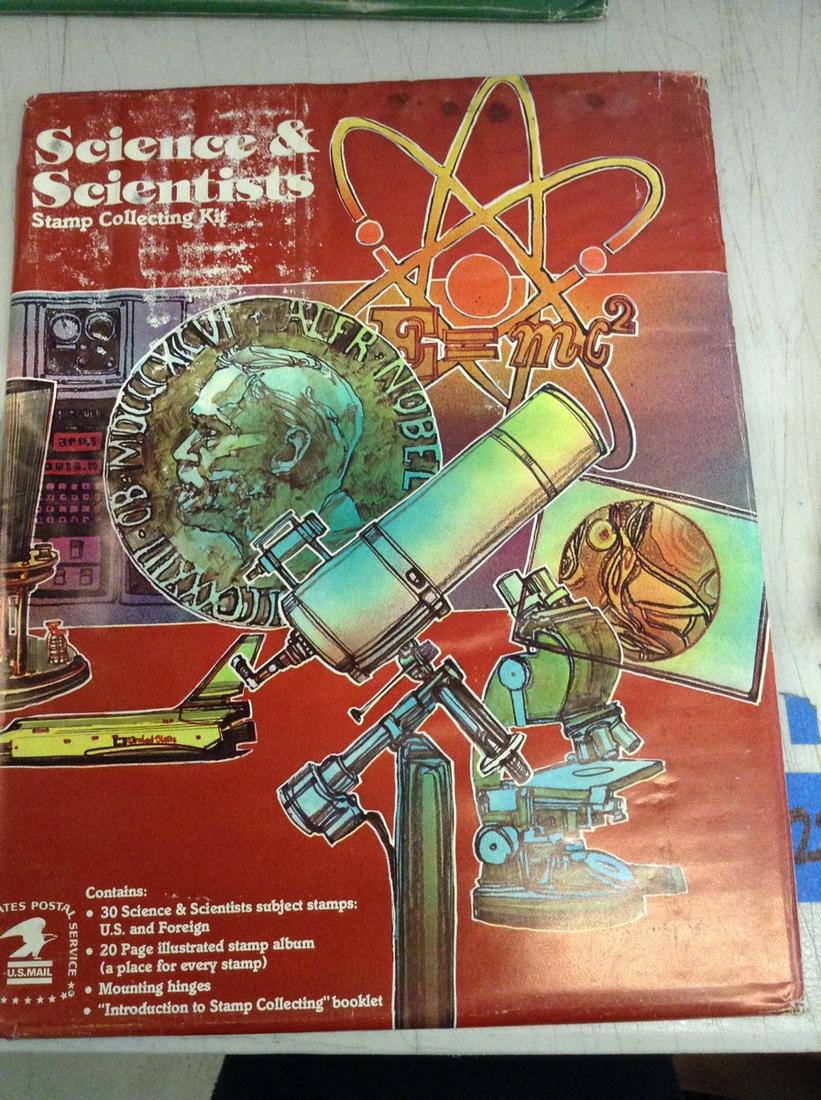 science and scientist stamp collecting kit sealed (1 of 1)