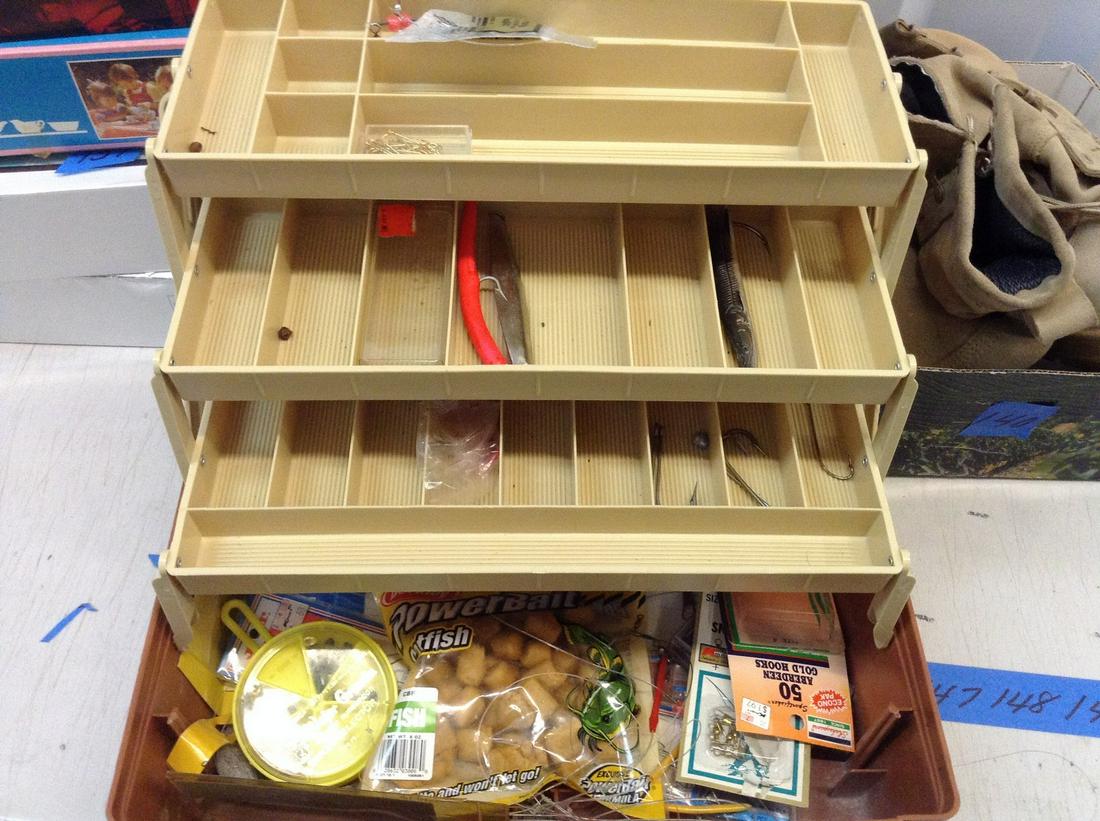 Plano tackle box loaded with lures and more: Plano tackle box loaded with lures and more