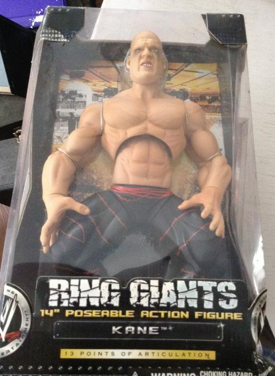 WWE ring giants 14" posable action figure Kane new in: WWE ring giants 14" posable action figure Kane new in package