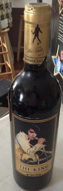 Elvis cabernet sauvignon 2005 California bottle full: Any contents in bottle is Free; You are bidding on the bottle & unbroken tax stamp