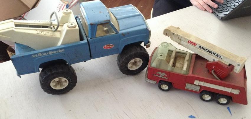 vintage Tonka and buddy L press steel trucks: vintage Tonka and buddy L press steel trucks