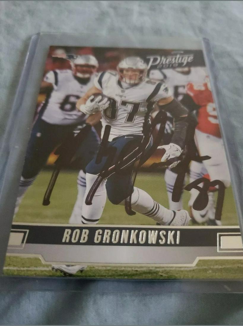 Signed Rob Gronkowski Prestige 2019 card with COA: Signed Rob Gronkowski Prestige 2019 card with COA