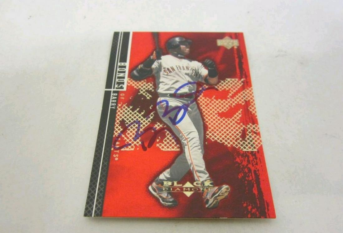 Signed Barry Bonds Trading Card w/COA: Signed Barry Bonds Trading Card w/COA