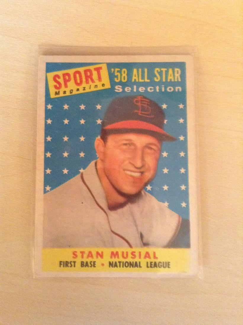 1958's All Star baseball card Stan Musial: 1958's All Star baseball card Stan Musial