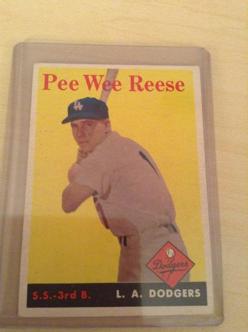 LA dodgers pee wee Reese baseball card (1 of 1)