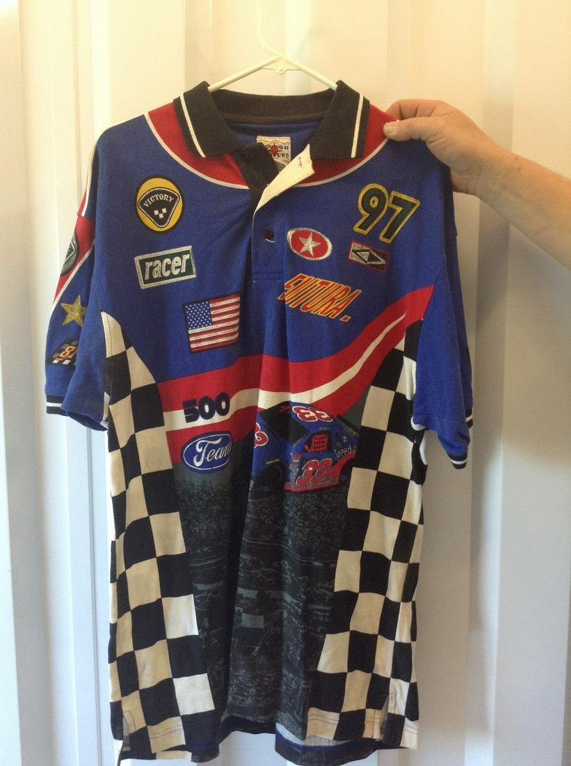 size L worn pit crew shirt: size L worn pit crew shirt