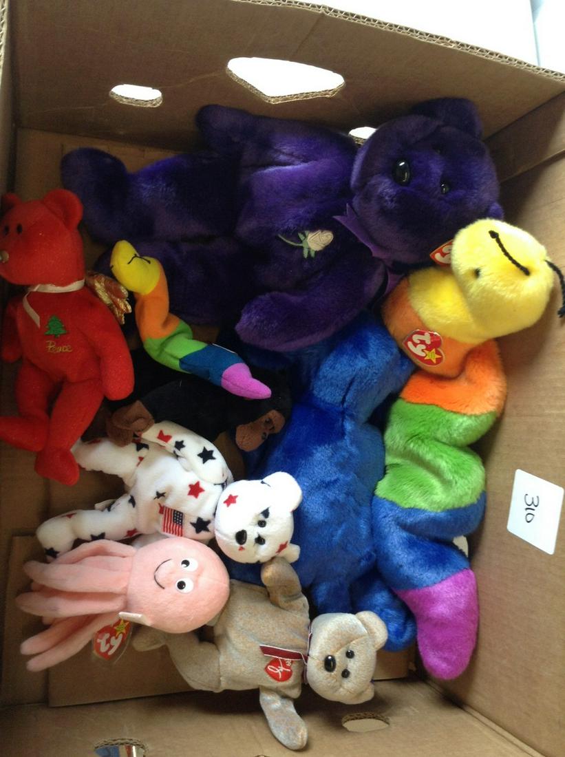 large various size beanie babies with tags: large various size beanie babies with tags