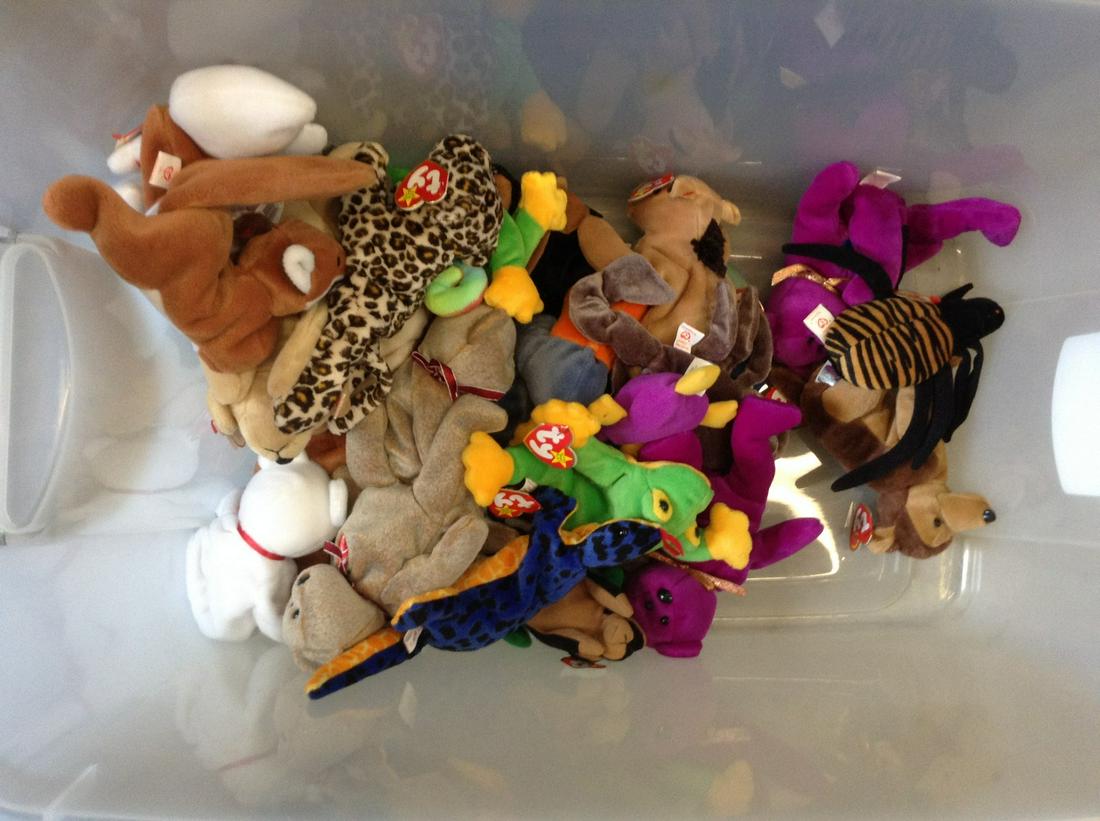 large various size beanie babies with tags: large various size beanie babies with tags