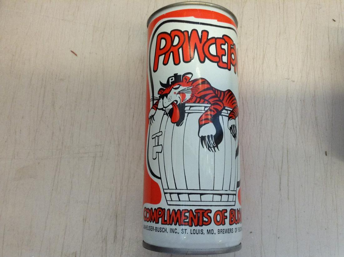 Princeton Budweiser beer can: mint condition