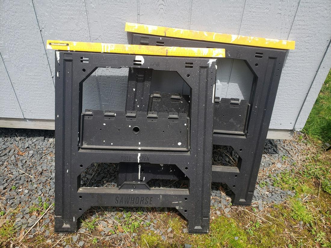 2 Sawhorse Tables: 2 Sawhorse Tables