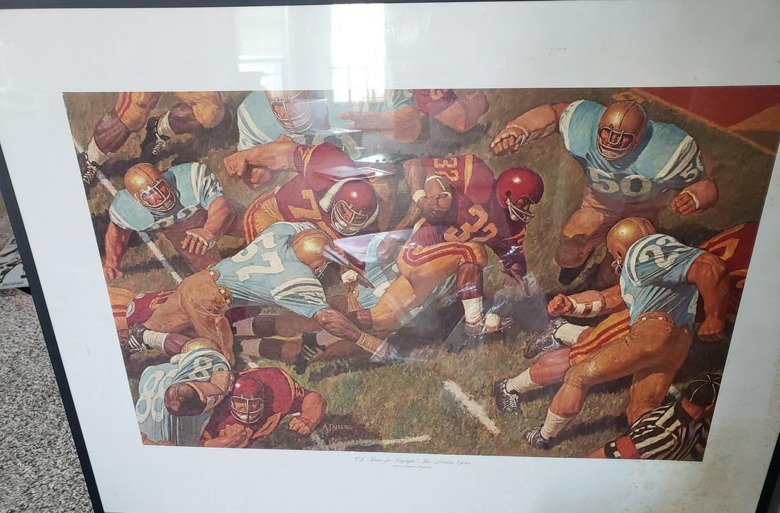 Arnold Friberg print of "O.J. runs for Daylight": Arnold Friberg print of "O.J. runs for Daylight"