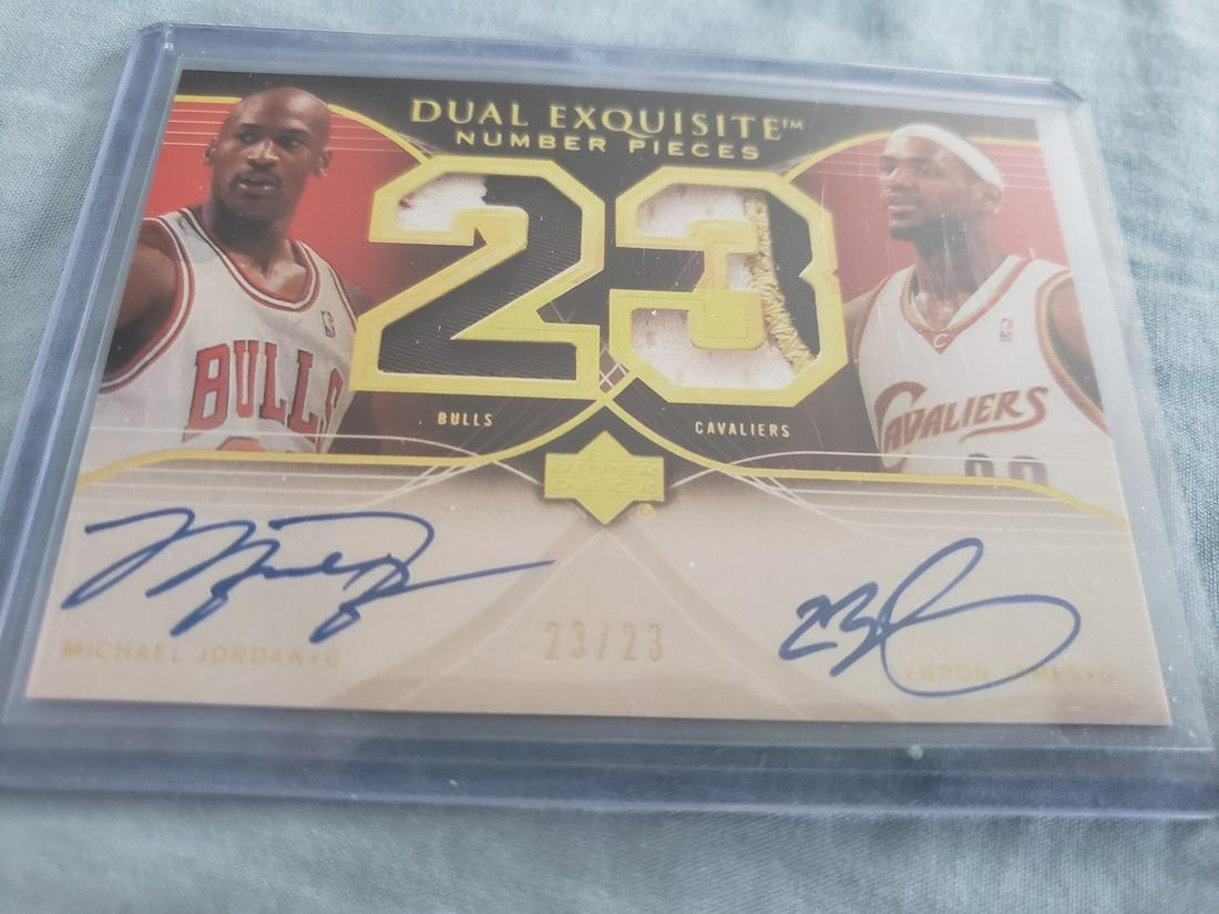 Michael Jordan & Lebron James Dual Exquisite Card