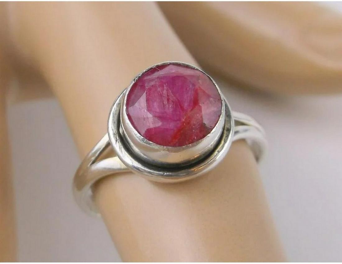 New Sterling Silver 2ct Ruby Ring 7 (1 of 2)