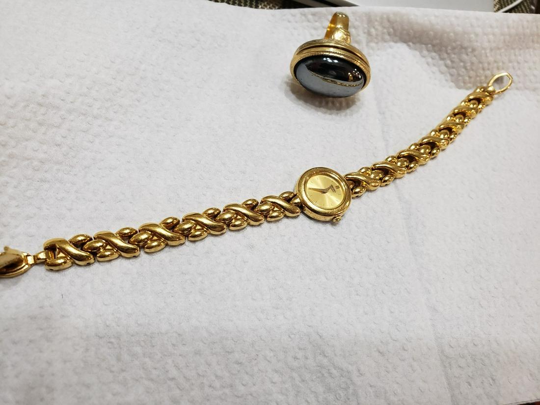 Seiko watch & locket ring: Seiko watch & locket ring