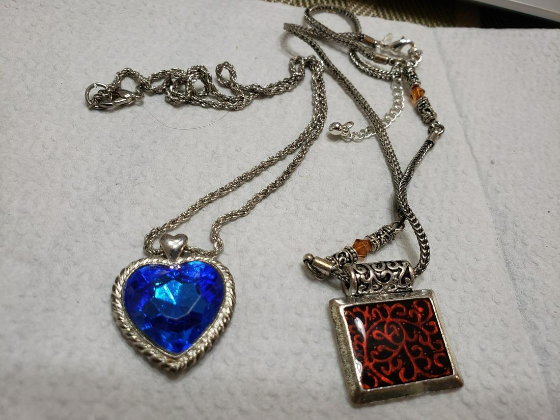 two silver necklaces (1 of 2)