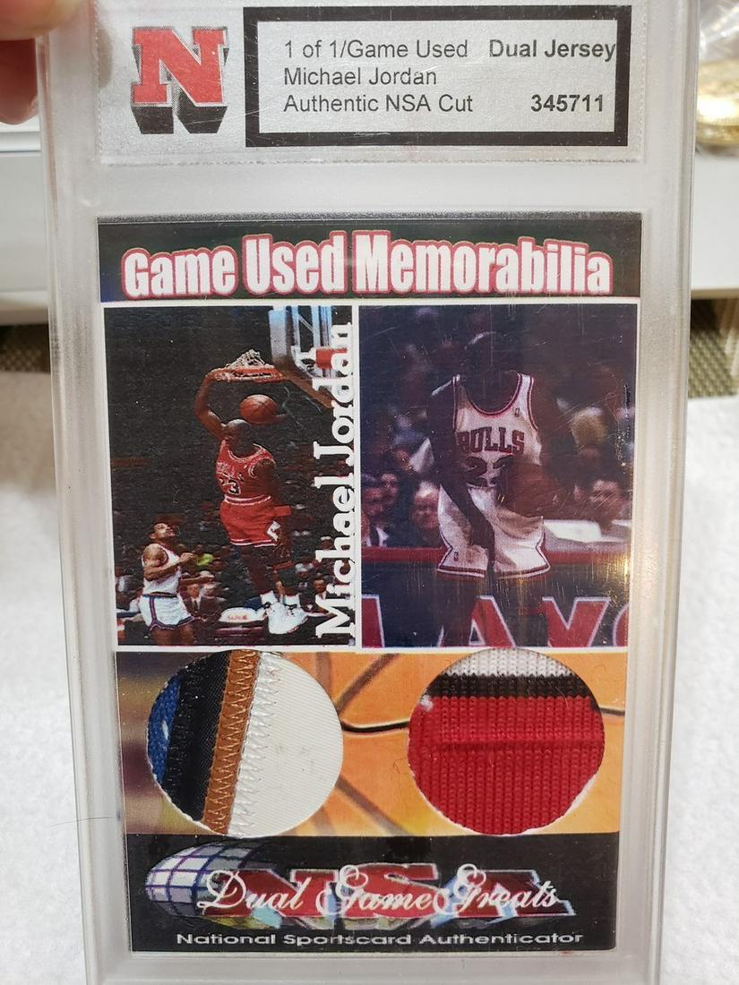 Game used dual Michael Jordan card (1 of 1)