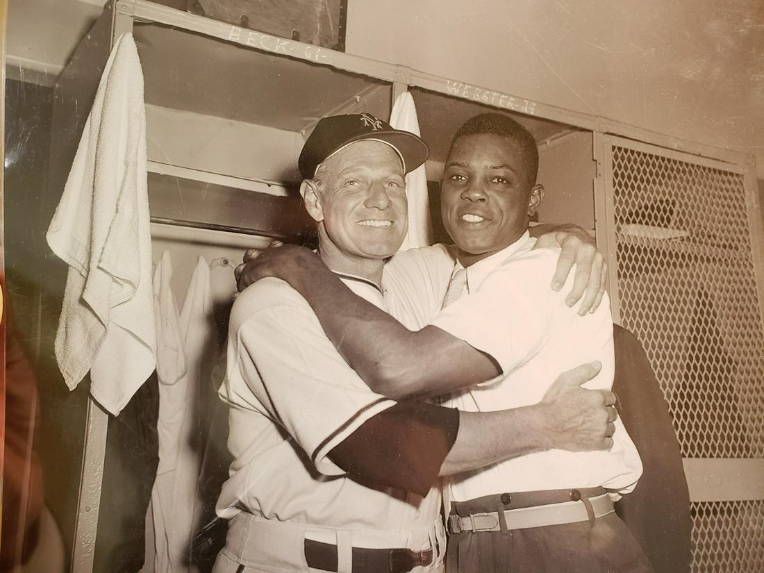 Vintage photo of Rod Beck & Willie Mays: Vintage photo of Rod Beck & Willie Mays