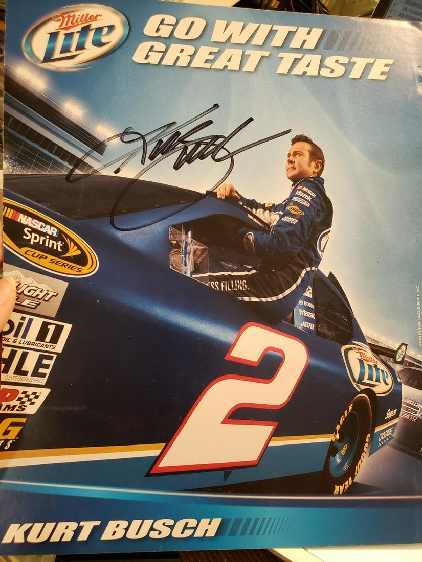 signed Kurt Busch 8x10 photo: signed Kurt Busch 8x10 photo - no coa