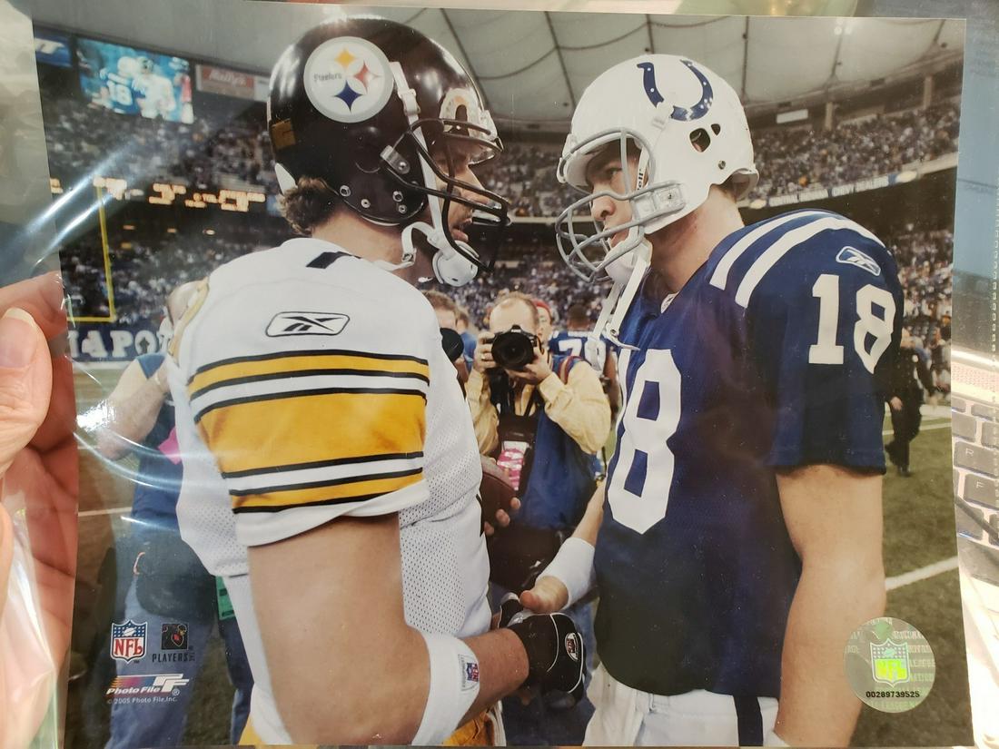 Authentic photo of Payton Manning & Ben Roethisberger (1 of 1)