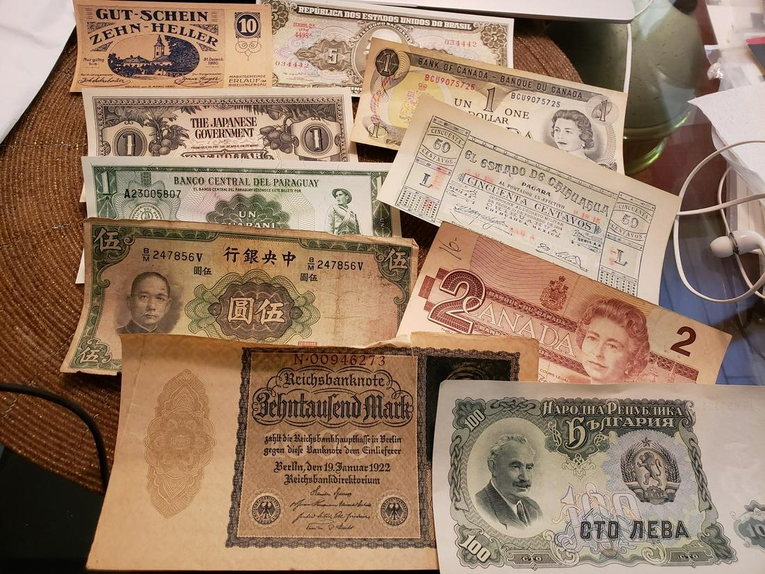 lot of foreign money: lot of foreign money
