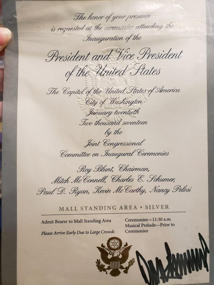 signed Donald Trup inauguration invitation (1 of 1)
