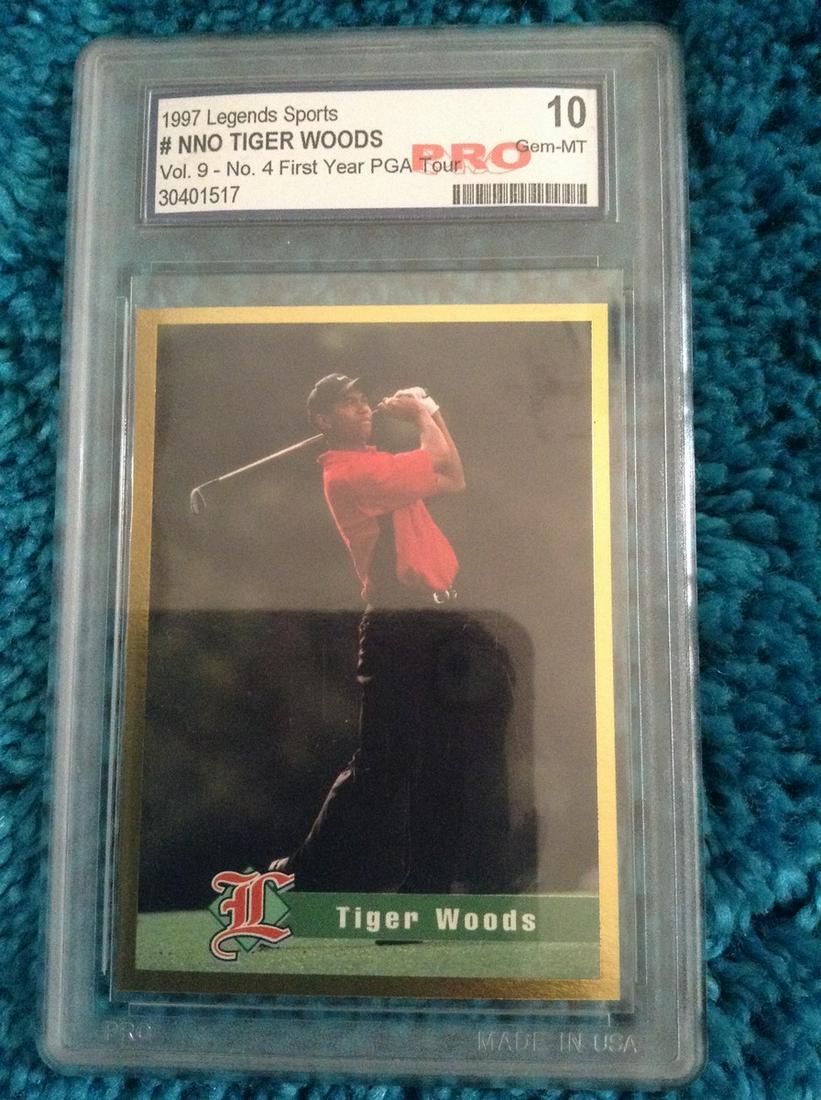 graded 1997 10 1997 tiger woods first year PGA card Pro (1 of 1)