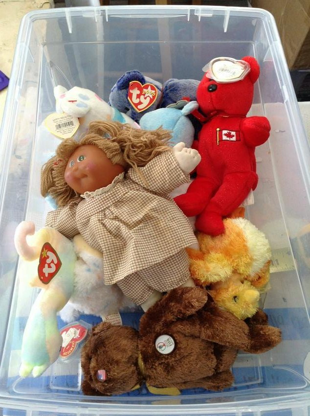 cabbage patch and beanie babies with tags: cabbage patch and beanie babies with tags