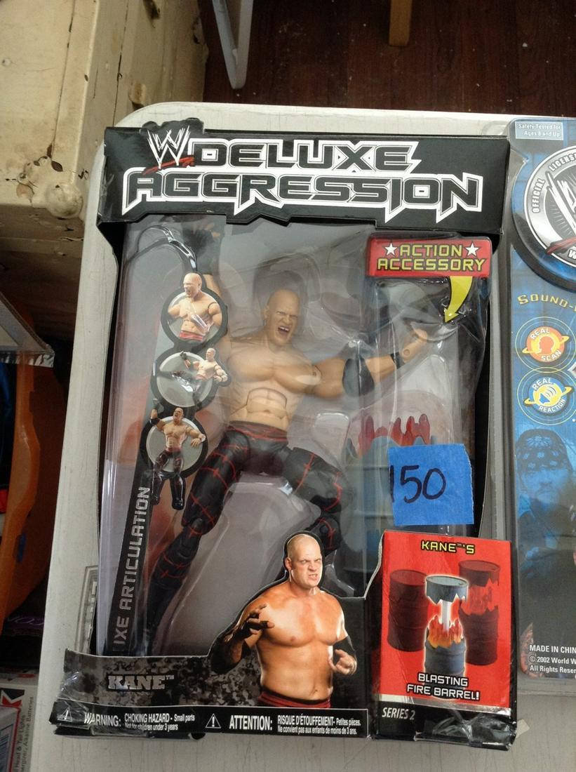 wwe deluxe aggression Kane figure new in the box: wwe deluxe aggression Kane figure new in the box