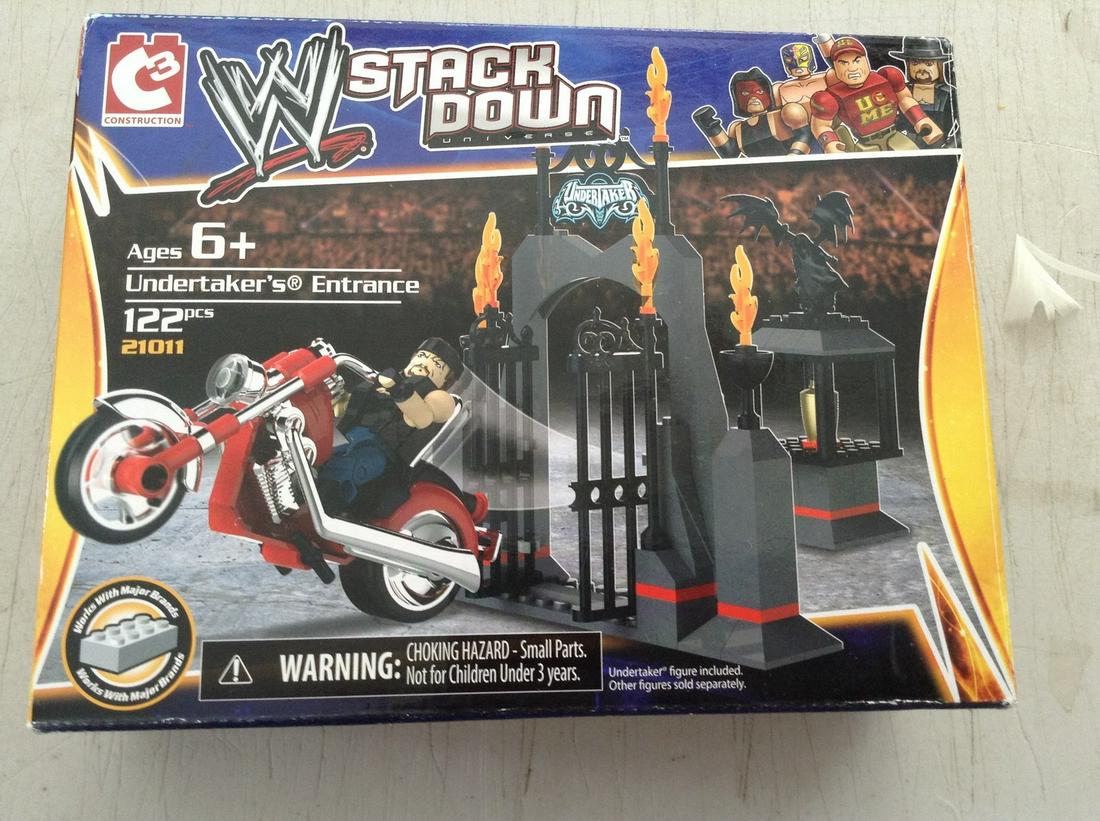 wwe stack down Lego in box never built: wwe stack down Lego in box never built