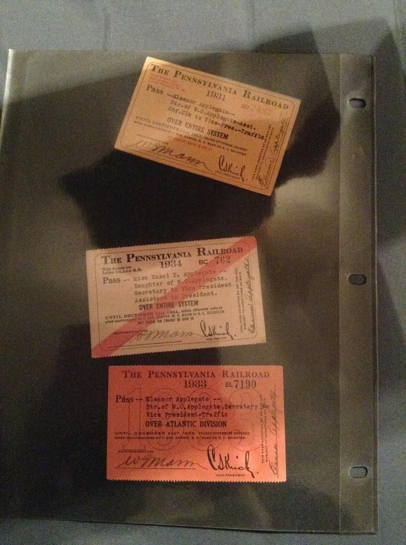 1930's Pennsylvania railroad tickets: 1930's Pennsylvania railroad tickets