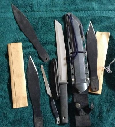 lot of throwing knives made in the USA: lot of throwing knives made in the USA