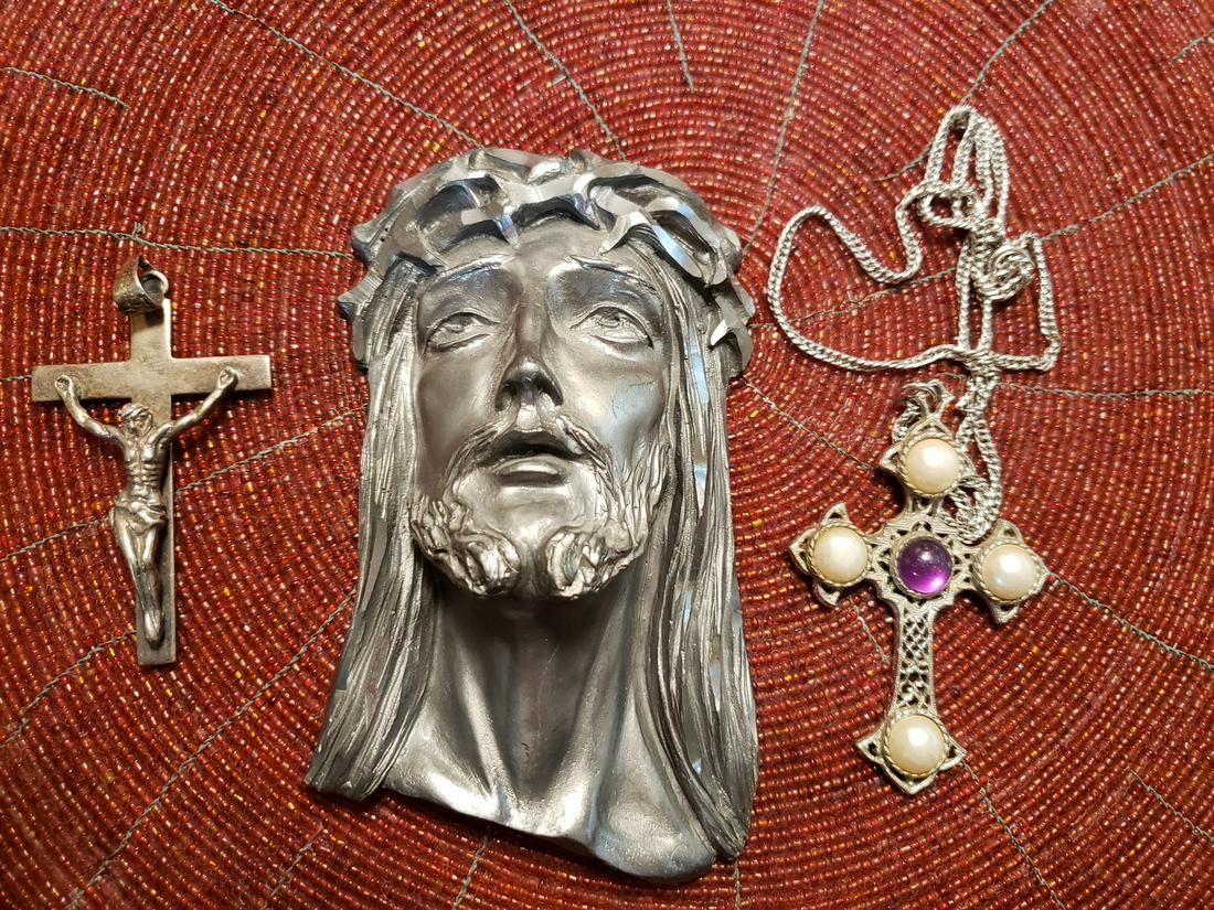 Large Jesus piece and two crosses (1 of 1)