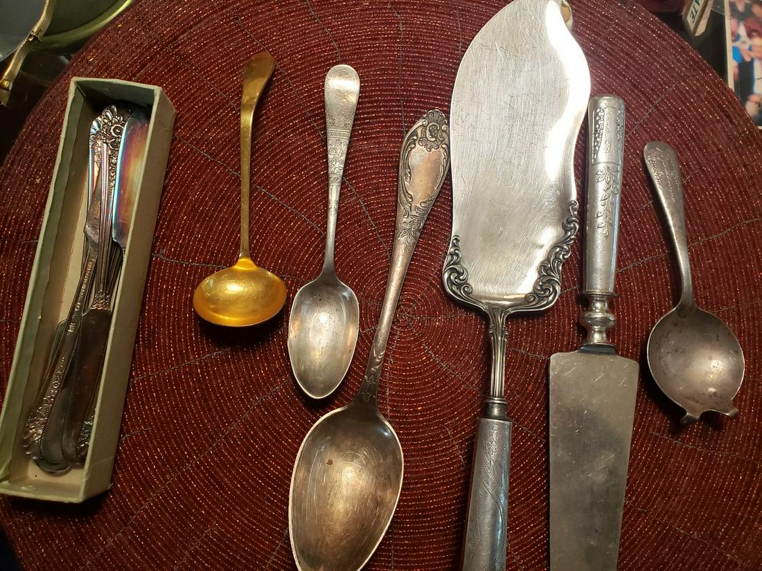 lot of silverware: lot of silverware