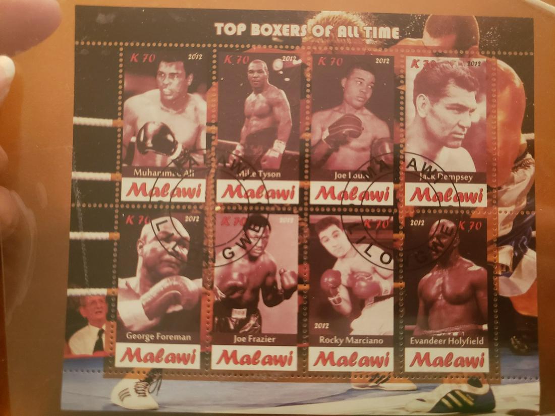 Top Boxers of all time uncut stamps: Top Boxers of all time uncut stamps