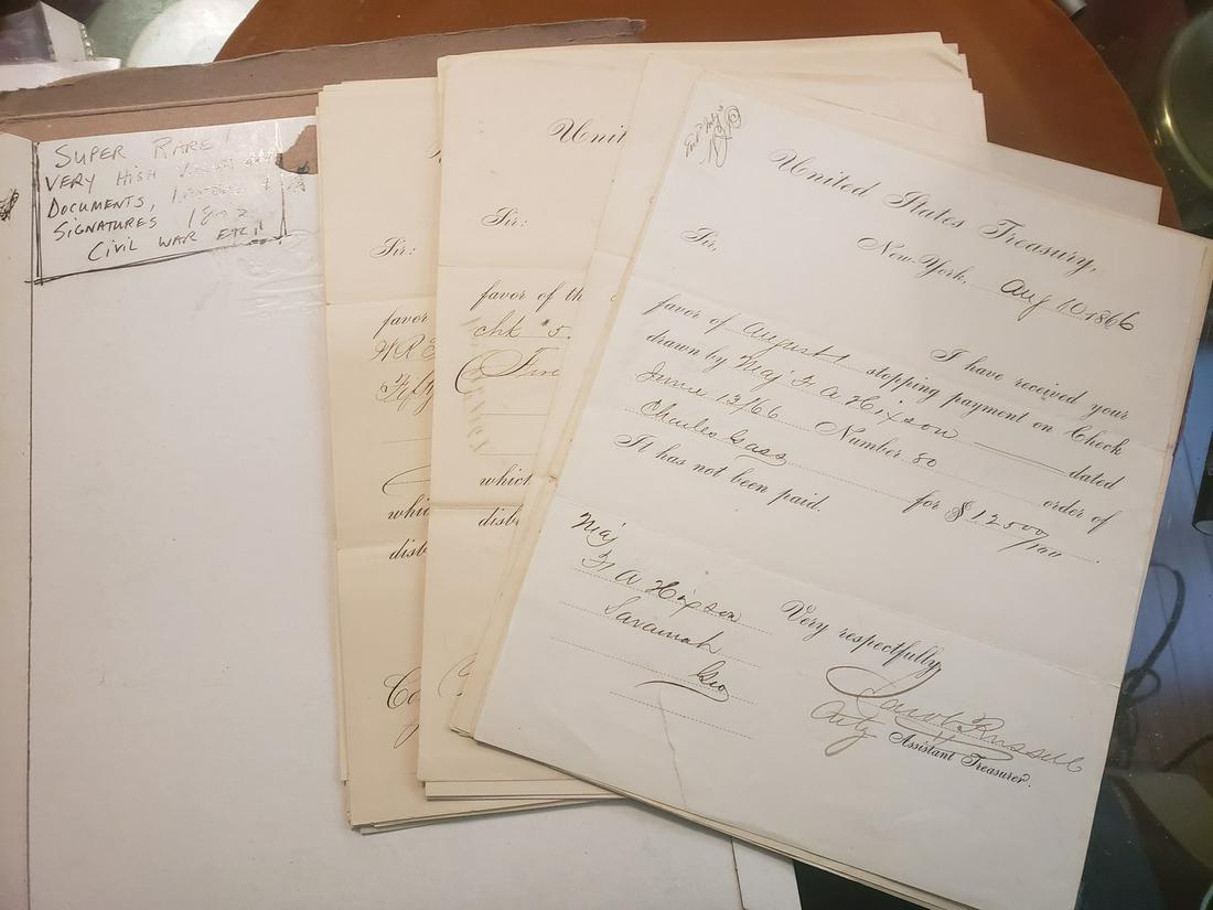 Very rare 1800's civil war era documents (1 of 1)