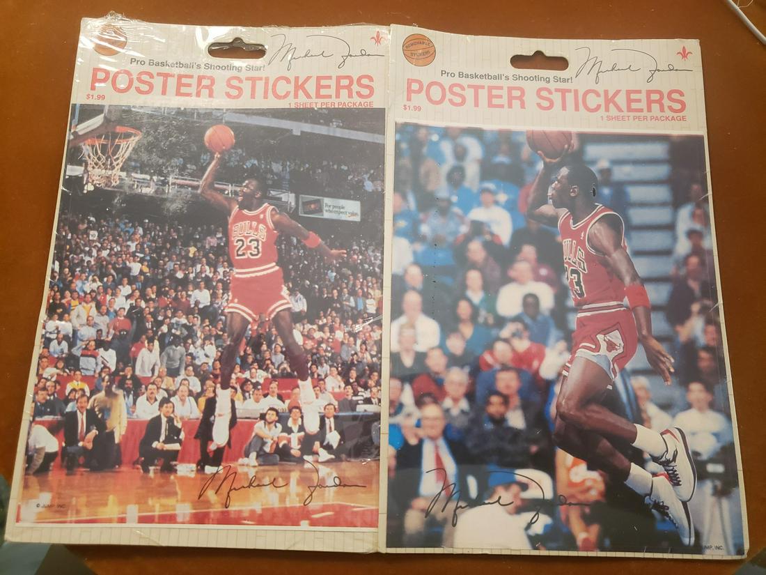vintage Michael Jordan poster sitckers (1 of 1)