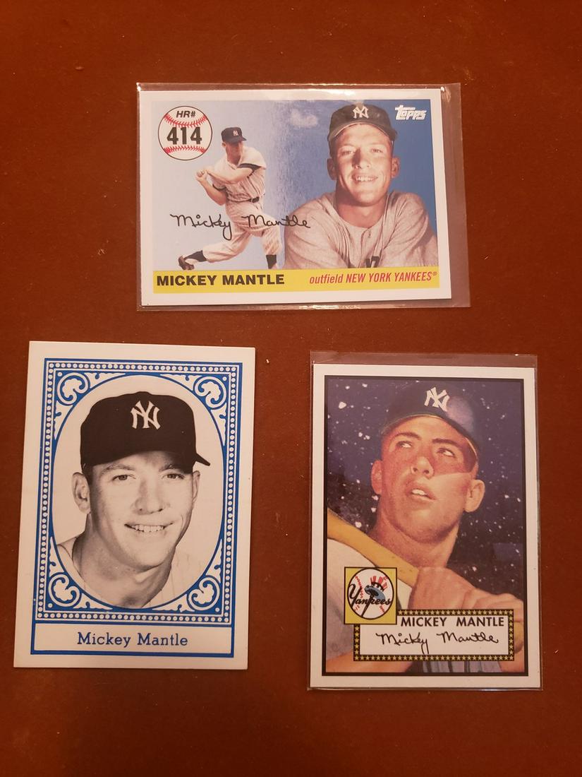 lot of 3 Mickey Mantle cards (1 of 1)