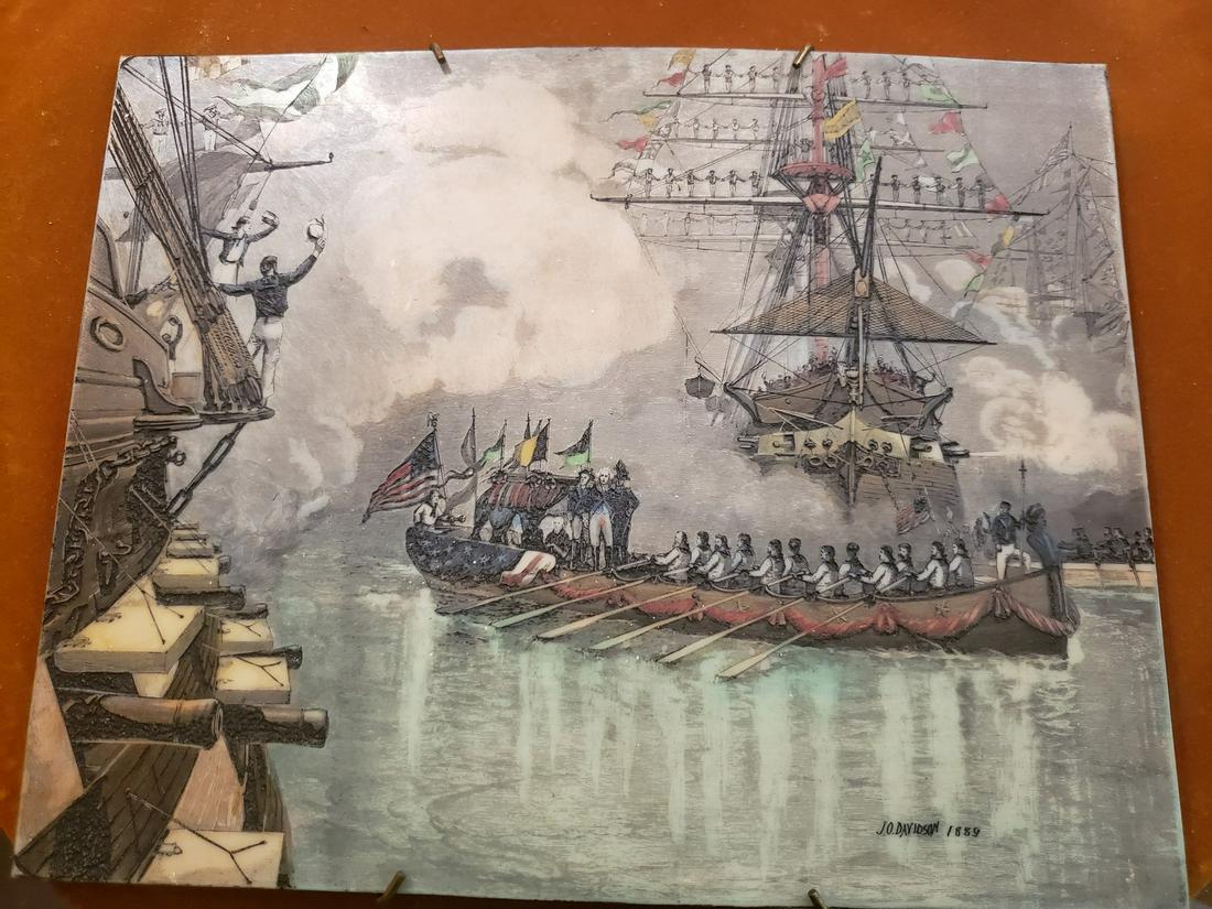 J.O. Davidson 1889 oil on canvas unframed painting (1 of 1)