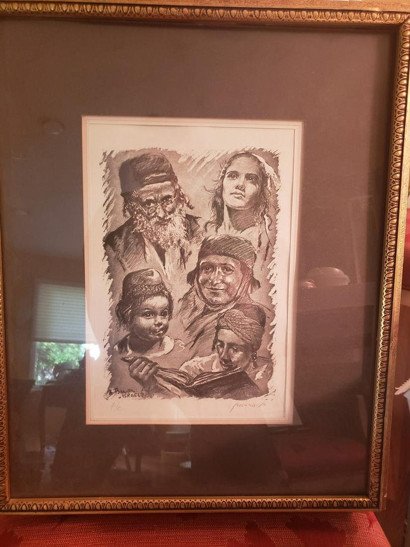 A Bar-on signed and dated artwork titled "israel" (1 of 1)