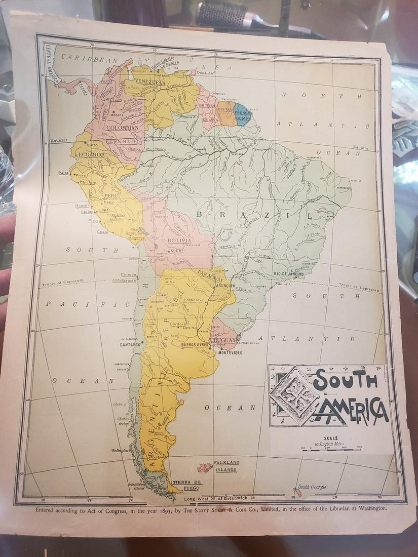 1893 map of South America (1 of 1)