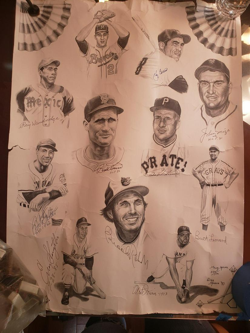 Signed various baseball players poster (1 of 1)