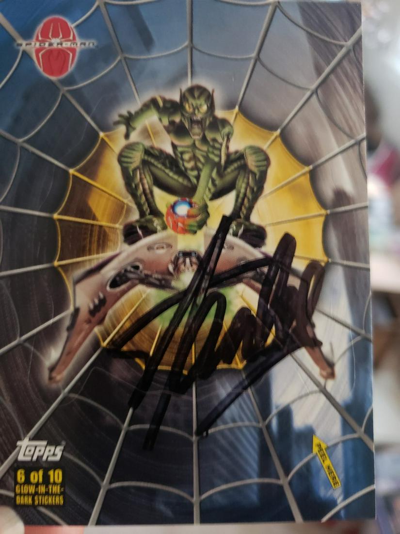 Stan Lee signed Spider-Man topps card w/coa: Stan Lee signed Spider-Man topps card w/coa