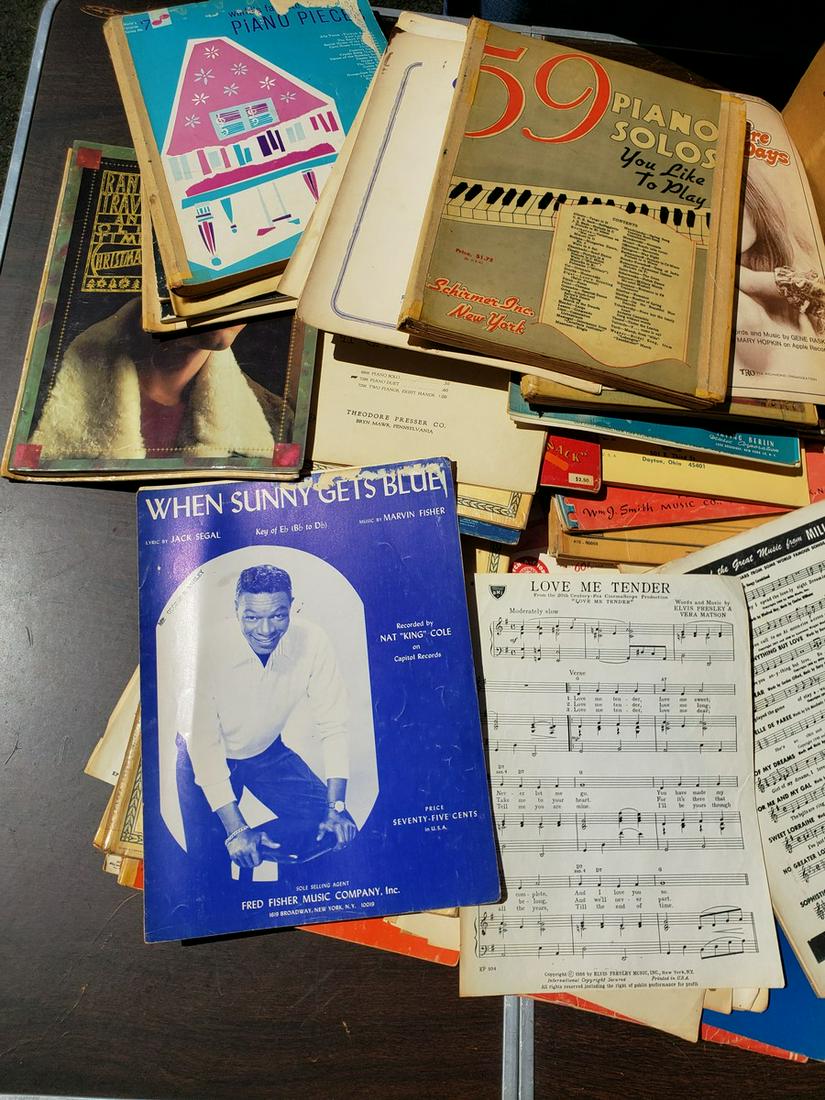 large lot of vintage sheet music: large lot of vintage sheet music