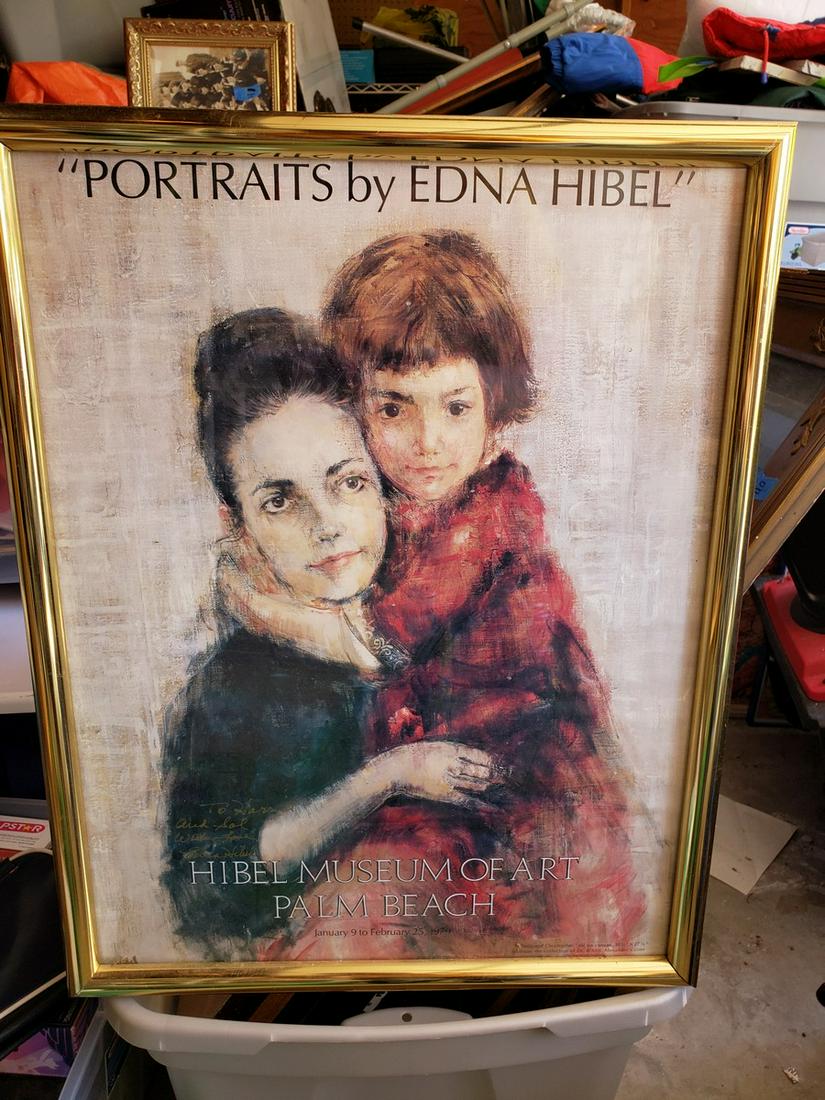 Framed "Portraits of Edna Hibel" print: Framed "Portraits of Edna Hibel" print