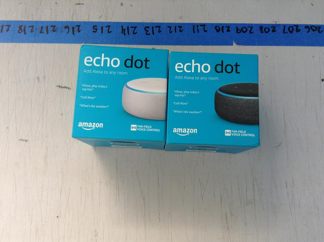 new in the package amazon echo dots (1 of 1)