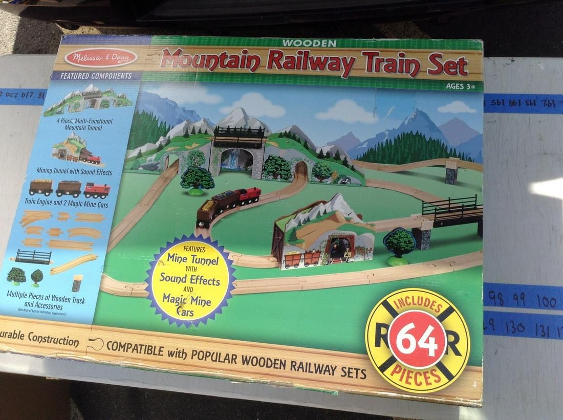 Melissa and Doug wooden mountain railway train set in (1 of 1)