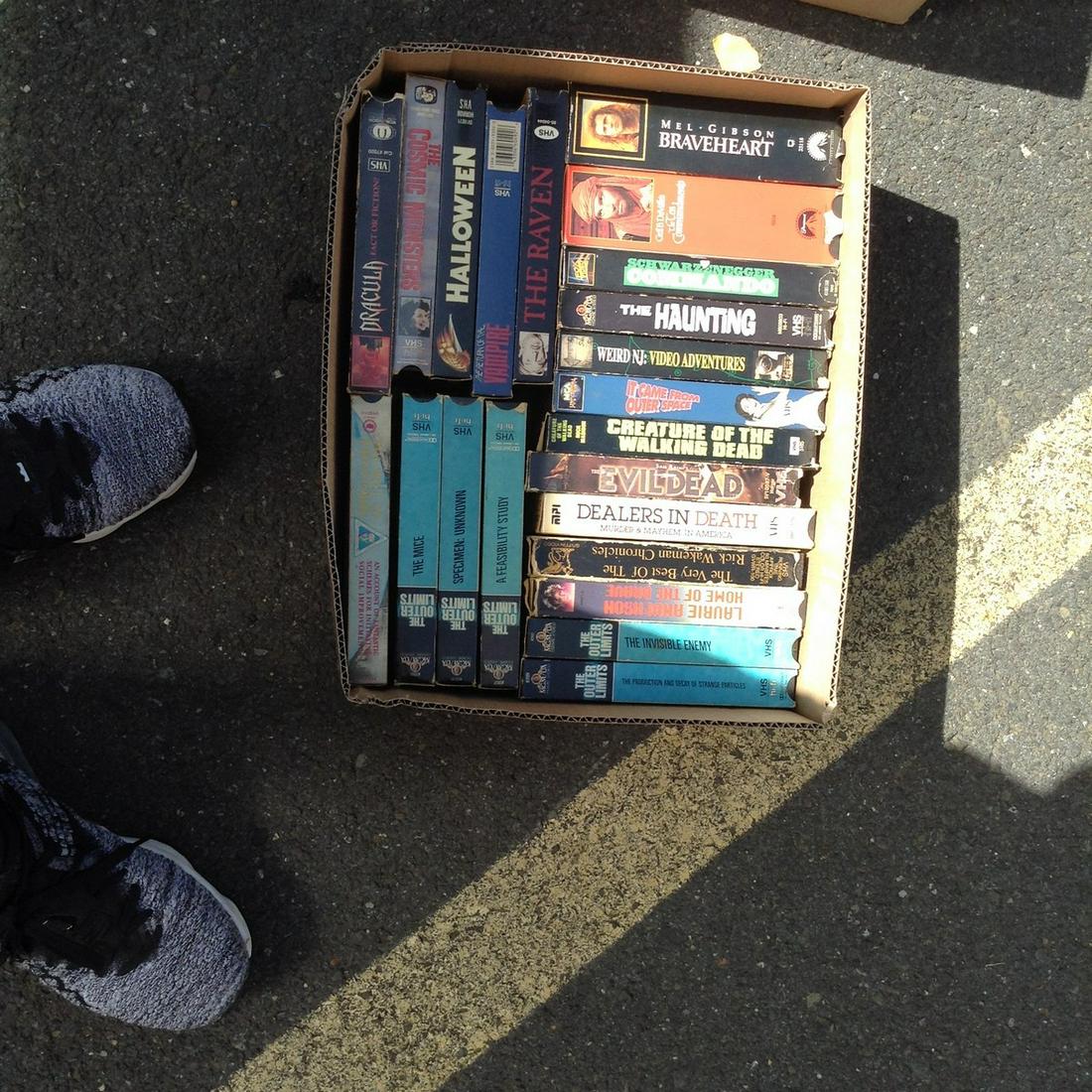 box full of vintage horror films (1 of 1)